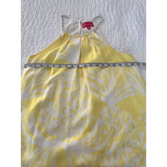 Lilly Pulitzer For Target Yellow Halter Blouse Large EUC - Picture 5 of 6
